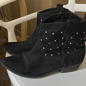 Circus by Sam Edelman Black Studded Ankle Boots